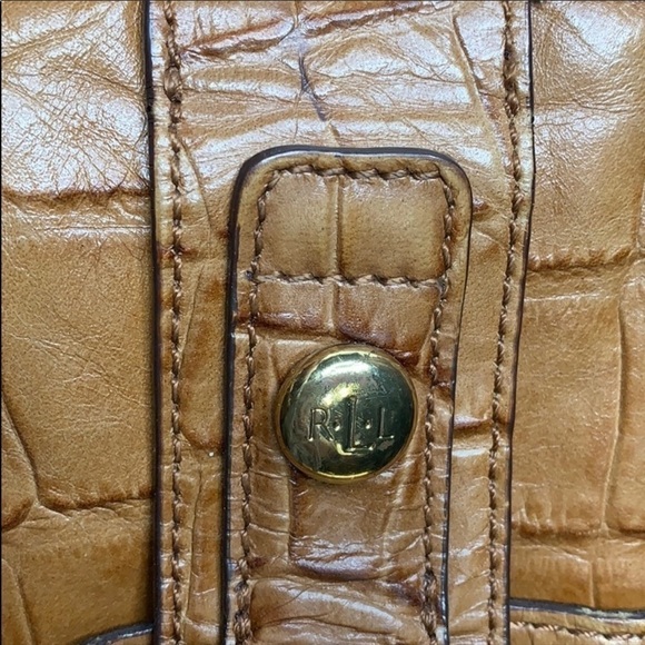 Ralph LAURN CROC EMBOSSED SATCHEL - Picture 5 of 10
